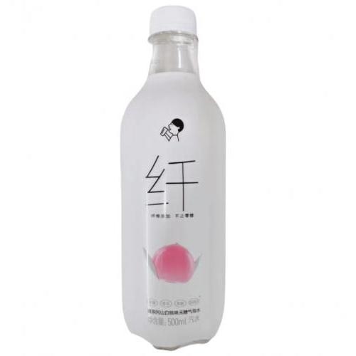 喜茶 冈山白桃味 无糖气泡水 500ml