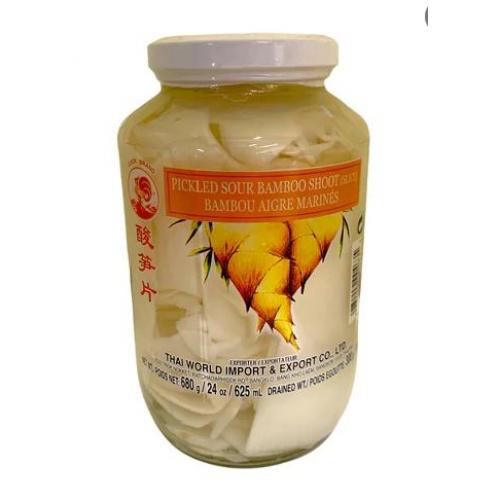 雄鸡牌 酸笋片 680g (玻璃瓶)